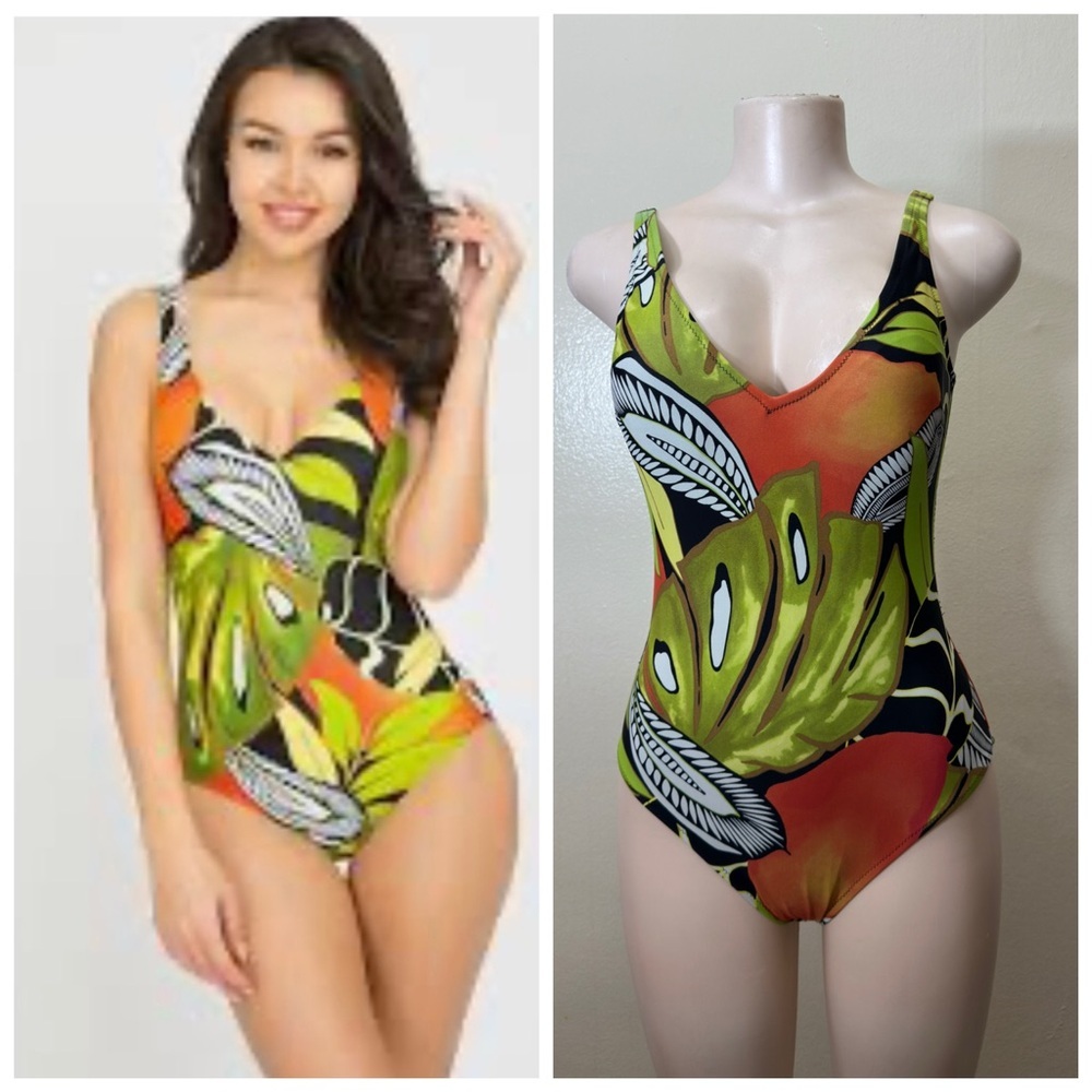 Gottex Tropical Print One Piece Swimsuit